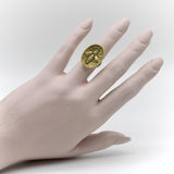 Vintage 18K Gold Greek Honey Bee Signet Ring Kirsten's Corner