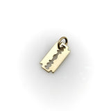 Tiny 14K Gold Razor Blade Charm Charm Kirsten's Corner