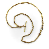 Victorian 15K Gold Fettered Trombone Link Watch Chain or Necklace Kirsten's Corner