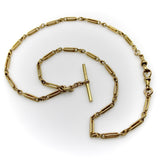 Victorian 15K Gold Fettered Trombone Link Watch Chain or Necklace Kirsten's Corner