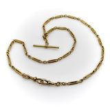 Victorian 15K Gold Fettered Trombone Link Watch Chain or Necklace Kirsten's Corner