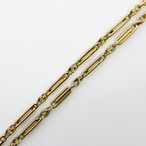 Victorian 15K Gold Fettered Trombone Link Watch Chain or Necklace Kirsten's Corner