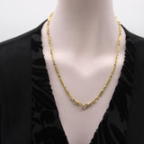 Victorian 15K Gold Fettered Trombone Link Watch Chain or Necklace Kirsten's Corner