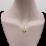 Victorian 18K Gold Hand Engraved Ave Maria Eagle Pendant Charm Kirsten's Corner