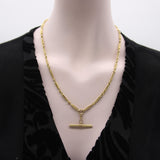 Victorian 15K Gold Fettered Trombone Link Watch Chain or Necklace Kirsten's Corner