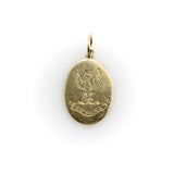 Victorian 18K Gold Hand Engraved Ave Maria Eagle Pendant Charm Kirsten's Corner