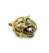 Victorian 14K Gold Enameled Tiger Pendant with Diamonds Kirsten's Corner