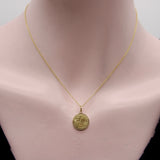 Art Deco 18K Gold Hand-Painted Enamel Jesus Medallion Pendant Charm Pendant, Charm Kirsten's Corner