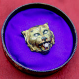 Victorian 14K Gold Enameled Tiger Pendant with Diamonds Kirsten's Corner