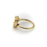 Vintage 18K Gold Marquise Diamond Bypass Ring Kirsten's Corner
