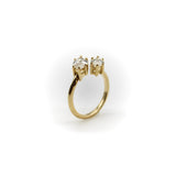 Vintage 18K Gold Marquise Diamond Bypass Ring Kirsten's Corner