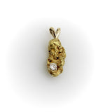 Vintage 5.5 Gram 22K Gold Nugget Charm with Diamond Kirsten's Corner