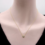Signature 14K Gold Bezel Set Old European Cut Diamond 18” Necklace Kirsten's Corner