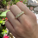 18K Gold Old Mine Cut Diamond Five Stone Signature Ring Kirsten's Corner