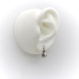 Victorian Silver Front 14K Gold Backed Old European Cut Diamond Earrings Kirsten's Corner