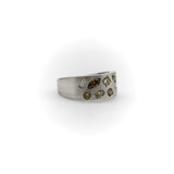 14K White Gold Multi-Colored Multi-Shaped Diamond Confetti Ring Kirsten's Corner