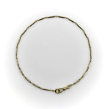 Art Deco 10K Gold Bi-Colored Watch Chain with 14K Gold Dog Clip and Spring Ring Kirsten's Corner