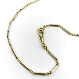 Art Deco 10K Gold Bi-Colored Watch Chain with 14K Gold Dog Clip and Spring Ring Kirsten's Corner