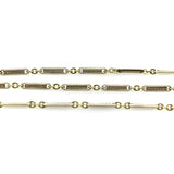 Art Deco 10K Gold Bi-Colored Watch Chain with 14K Gold Dog Clip and Spring Ring Kirsten's Corner
