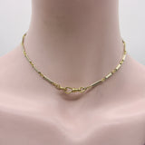Art Deco 10K Gold Bi-Colored Watch Chain with 14K Gold Dog Clip and Spring Ring Kirsten's Corner