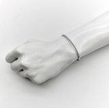 Contemporary 18K White Gold Diamond Bangle Bracelet Kirsten's Corner