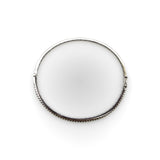 Contemporary 18K White Gold Diamond Bangle Bracelet Kirsten's Corner