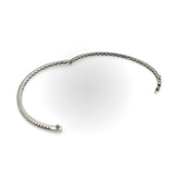 Contemporary 18K White Gold Diamond Bangle Bracelet Kirsten's Corner