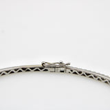 Contemporary 18K White Gold Diamond Bangle Bracelet Kirsten's Corner