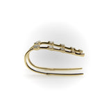 Contemporary 14K Gold Graduated Diamond Earrings Earrings Kirsten's Corner