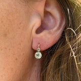 Victorian Silver Front 14K Gold Backed Old European Cut Diamond Earrings Kirsten's Corner