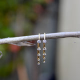 Contemporary 14K Gold Graduated Diamond Earrings Earrings Kirsten's Corner