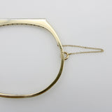 14K Gold Italian Single Cut Diamond Bangle Bracelet Kirsten's Corner