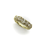18K Gold Old Mine Cut Diamond Five Stone Signature Ring Kirsten's Corner