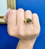 18K Gold Signature Truncated Pear Shaped Tourmaline Ring ring Kirsten's Corner