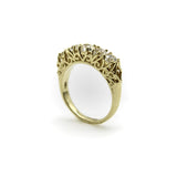 18K Gold Old Mine Cut Diamond Five Stone Signature Ring Kirsten's Corner