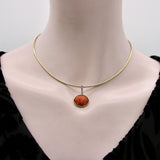 14K Gold Signature Victorian Coral Winged Angel Pendant with Diamonds Pendant, Charm Kirsten's Corner