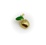 18K Gold Vintage Apple Diamond and Enamel Charm Pendant, Charm Kirsten's Corner