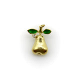 18K Gold Vintage Pear Diamond and Enamel Charm Pendant, Charm Kirsten's Corner