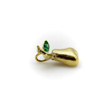 18K Gold Vintage Pear Diamond and Enamel Charm Pendant, Charm Kirsten's Corner