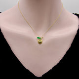 18K Gold Vintage Apple Diamond and Enamel Charm Pendant, Charm Kirsten's Corner