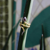 Vintage 22K Gold Diamond Ruby and Silver Snake Ring ring Kirsten's Corner