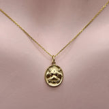 14K Gold Signature Victorian Inspired Lion Pendant / Charm Kirsten's Corner