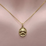 14K Gold Signature Victorian Inspired Lion Pendant / Charm Kirsten's Corner