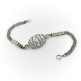 Edwardian Diamond Monogram Bracelet in 10K White Gold Bracelet Kirsten's Corner