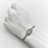 Edwardian Diamond Monogram Bracelet in 10K White Gold Bracelet Kirsten's Corner