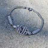 Edwardian Diamond Monogram Bracelet in 10K White Gold Bracelet Kirsten's Corner