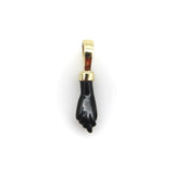 Vintage 14K Gold and Black Glass Figa Pendant Kirsten's Corner