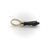 Vintage 14K Gold and Black Glass Figa Pendant Kirsten's Corner