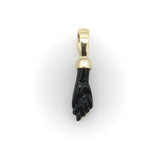 Vintage 14K Gold and Black Glass Figa Pendant Kirsten's Corner