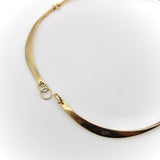 14K Gold Modernist Ed Wiener Sculptural Collar Necklace with Pearl Necklace Kirsten's Corner